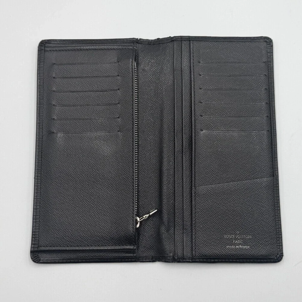 Louis Vuitton Epi Black Brazza Long Wallet Men's Leather Limited Edition Logo
